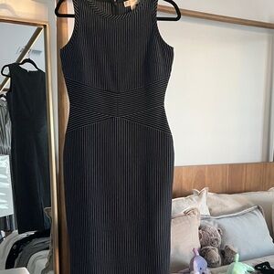 Michael Kors NAVY  Pinstripe Dress very classy form fitting with spandex NWOT